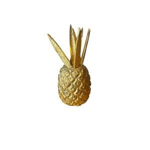 Vtg MCM Brass Pineapple Cocktail Hors d'Oeuvres 7 Forks Hollywood Regency‎ 1960s